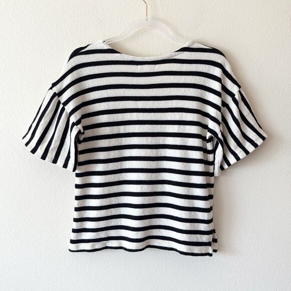 Madewell Striped Bell Sleeve Classic Top - Picture 6 of 8